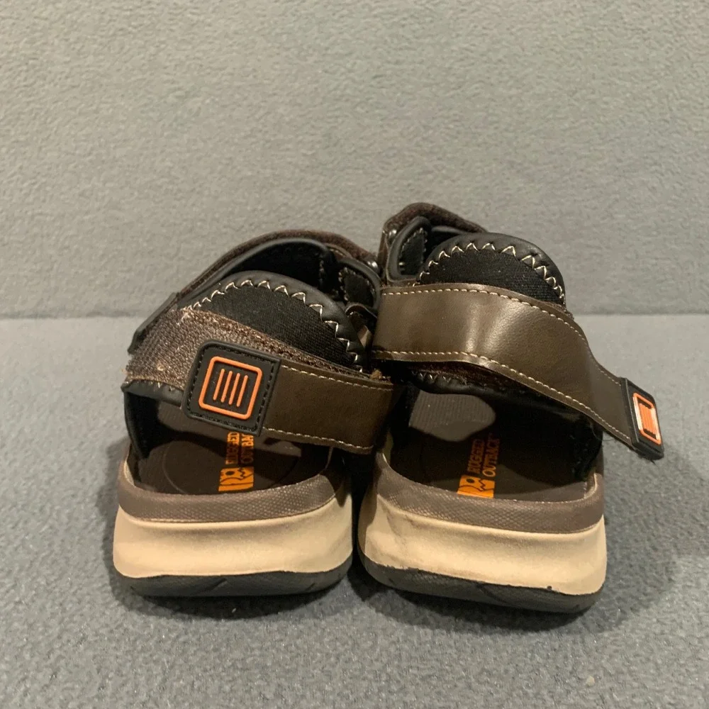 Rugged Outback Mens Brown Adjustable Strap Sandals Size 9‎ Casual